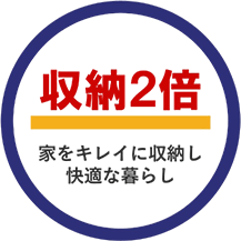 収納2倍家をキレイに収納し快適な暮らし